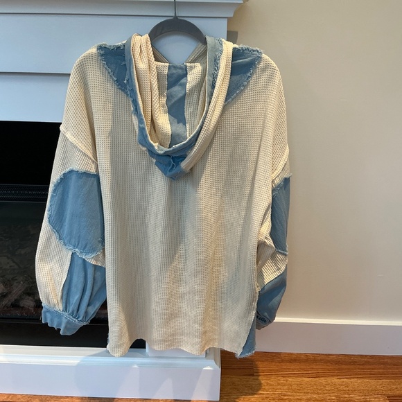 New POL JACKET 100% COTTON Cream & Denim - Picture 5 of 7